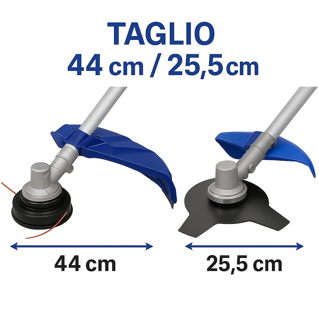 Decespugliatore a Scoppio 33cc con Disco e Filo Nylon