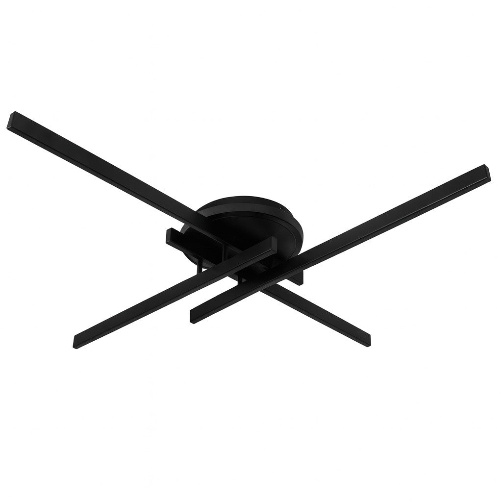 Lampadario LED 48 W a Croce Dimmerabile 3 CCT – Bianco/Nero