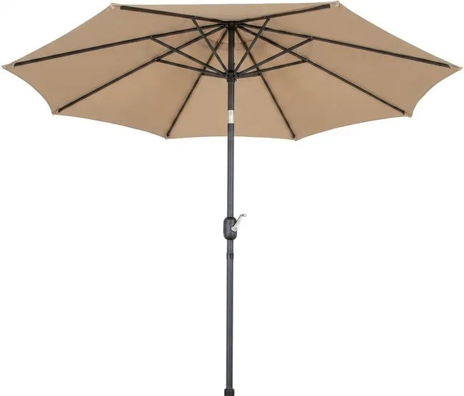 Ombrellone da Giardino 270 cm Beige Inclinabile
