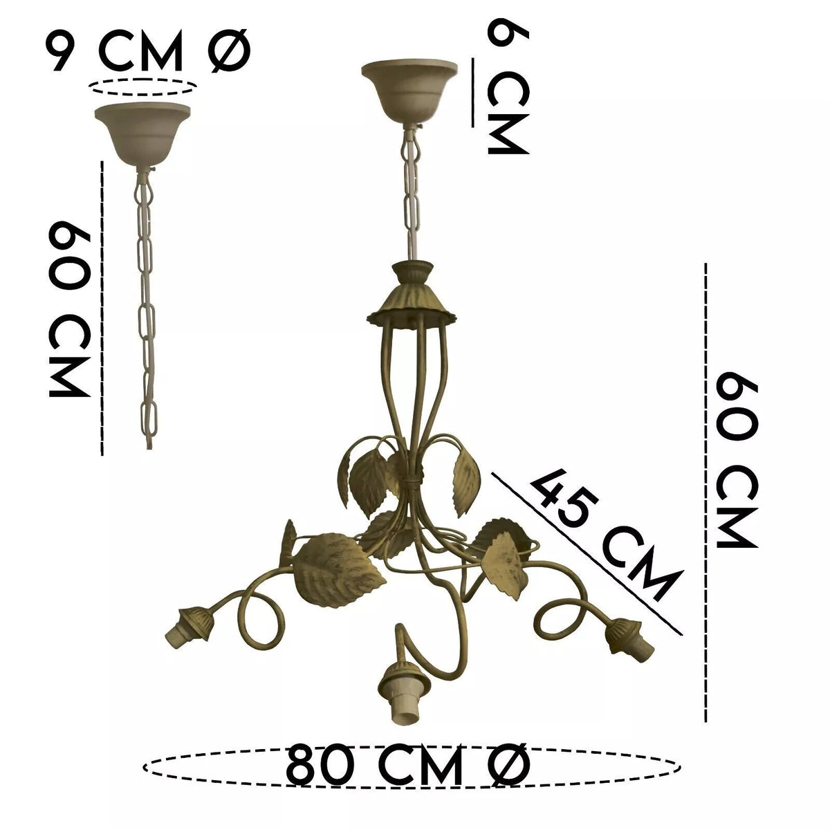 Lampadari Vintage in Ferro Elegante per interni vari modelli