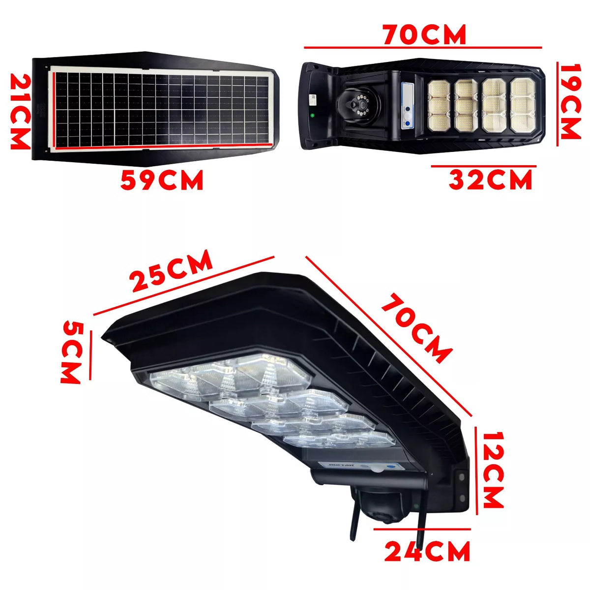 Lampione Solare 400W con Telecamera IP e Wifi