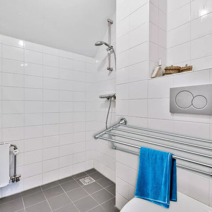 Porta Asciugamani da Parete in Acciaio - 5 Scomparti Moderno Bagno