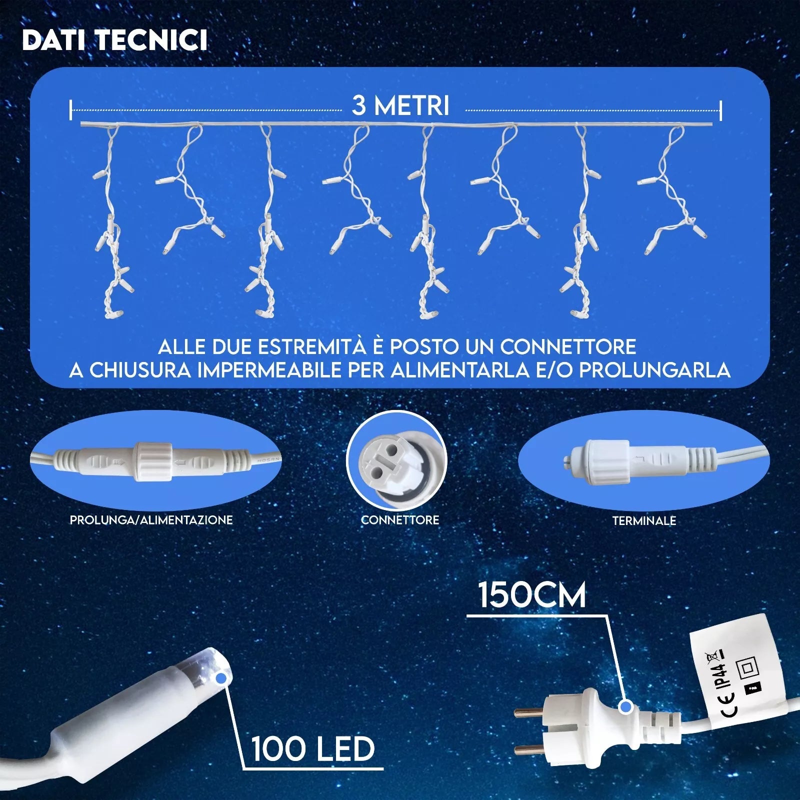Catena luminosa a LED con stelle di Natale, con 12 stelle, 3,5 m, 120 LED, USB, impermeabile, per interni ed esterni | Leroy Merlin Catena luminosa a LED con stelle di Natale, con 12 stelle, 3,5 m, 120 LED, USB, impermeabile, per interni ed esterni | Leroy Merlin