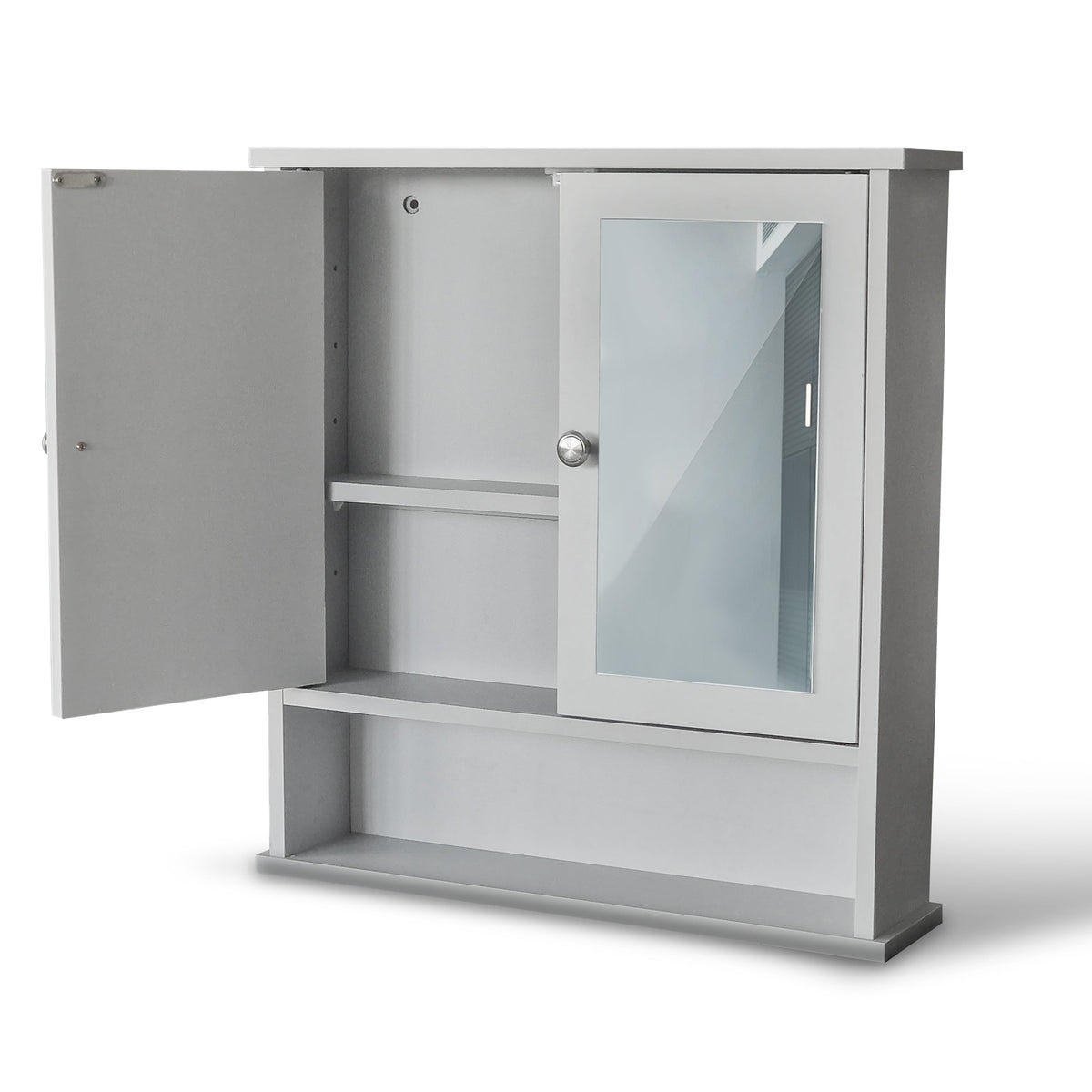 Specchio bagno con mobile contenitore legno moderno salvaspazio compatto

Pensile bagno con ripiani interni specchio frontale arredo elegante