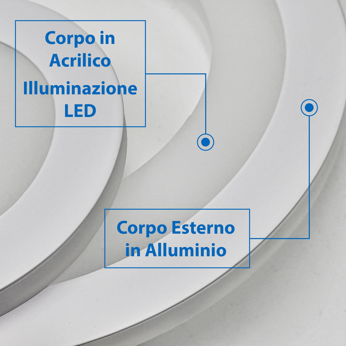 Applique LED da Parete Interno con Cambio Temperatura, 18W/22W