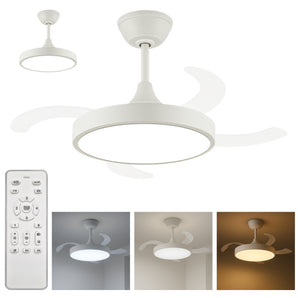 Suspended fan with LED ceiling light