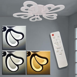 Dimmable LED heart ceiling light with 5 light points