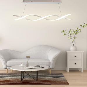 Curved LED Pendant Chandelier with Natural Light