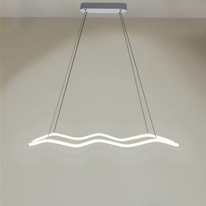 Wavy LED Pendant Chandelier with Natural Light