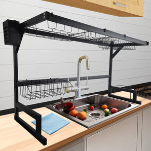 Black Countertop Dish Drainer - 1 Shelf (85cm)