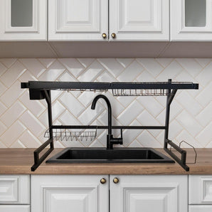 Black Countertop Dish Drainer - 1 Shelf (65cm)