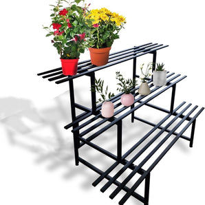 Outdoor Iron Planter - 3 Shelves (120cm)