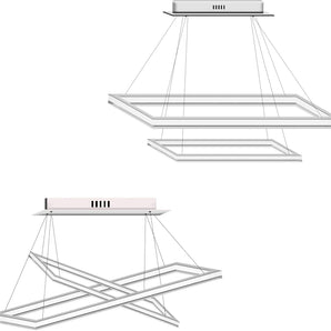 Dimmable Rectangular LED Pendant Chandelier