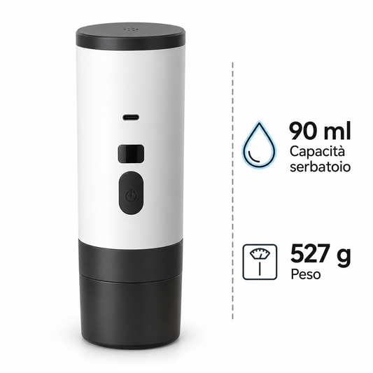 Macchina Caffè Espresso Portatile 3 in 1 Ricaricabile USB-C 90 ml
