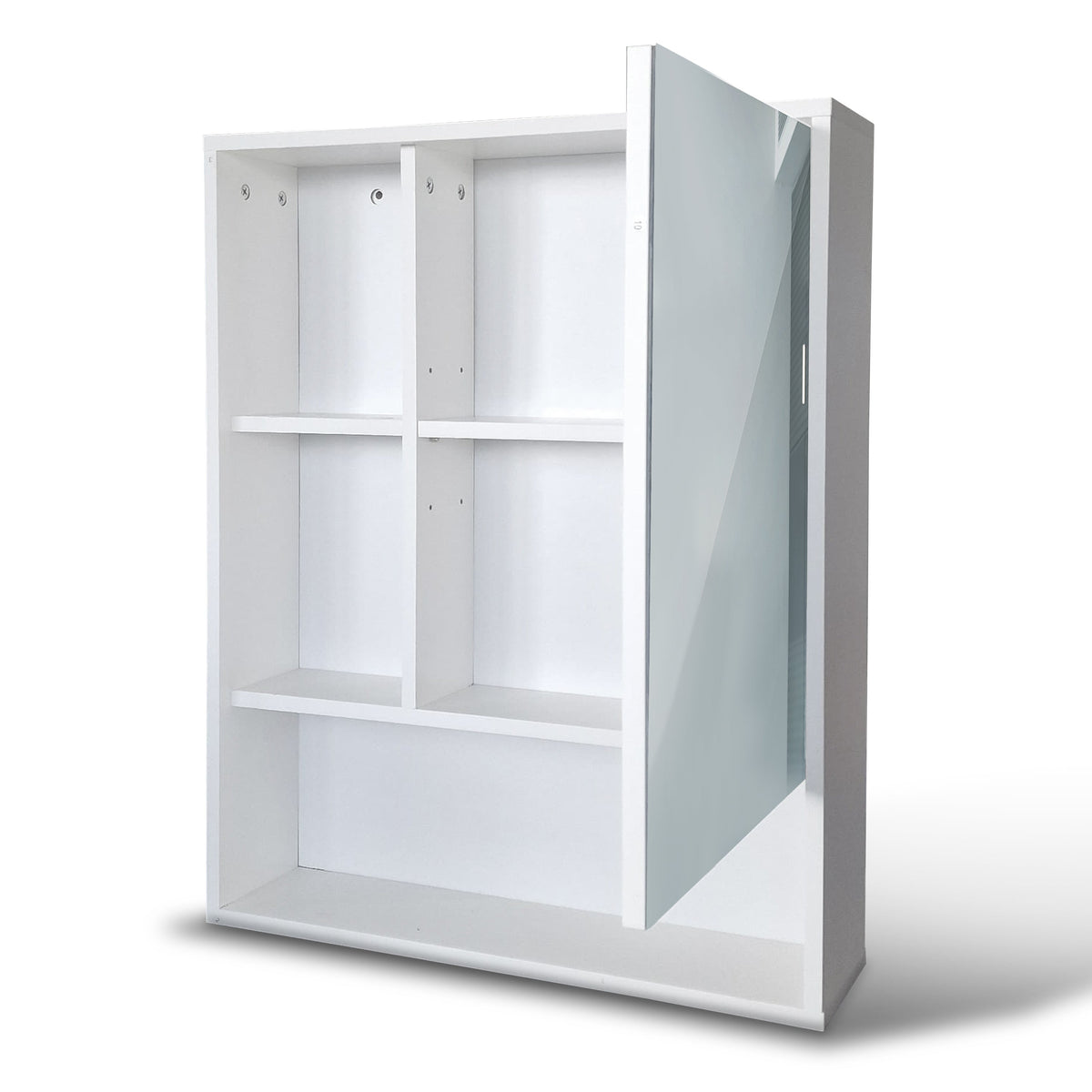 Specchio bagno con mobile contenitore legno moderno salvaspazio compatto

Pensile bagno con ripiani interni specchio frontale arredo elegante