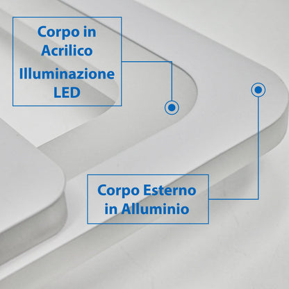 Applique LED da Parete Interno con Cambio Temperatura, 18W/22W