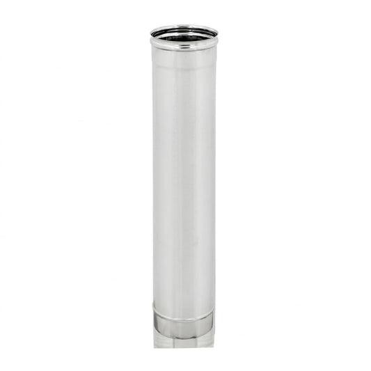 Maka Tubo per Canna Fumaria, Modulo Lineare 1000 mm in Acciaio Inox, Tubo Fumo Monoparete per Stufa a Legna Pellet e Caldaia, Innesto Maschio-Femmina