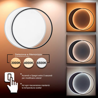 Plafoniera lampadario LED  36W /39W/48W Rotonda o quadrata , Colore Regolabile 3D
