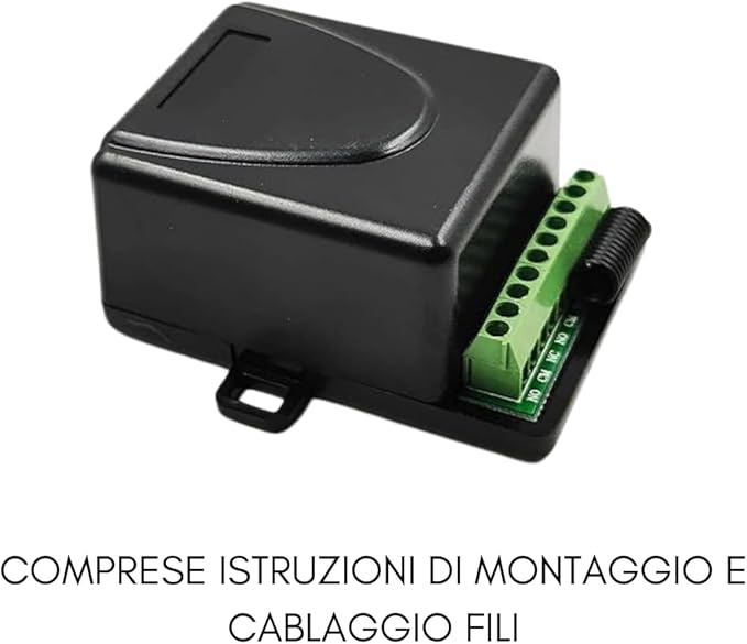 Ricevitore Universale 2 Canali 12-24V con 2 Telecomandi 433 MHz