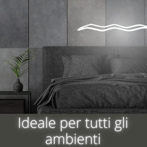 Lampadario a Sospensione LED Ondulato a Luce Fredda