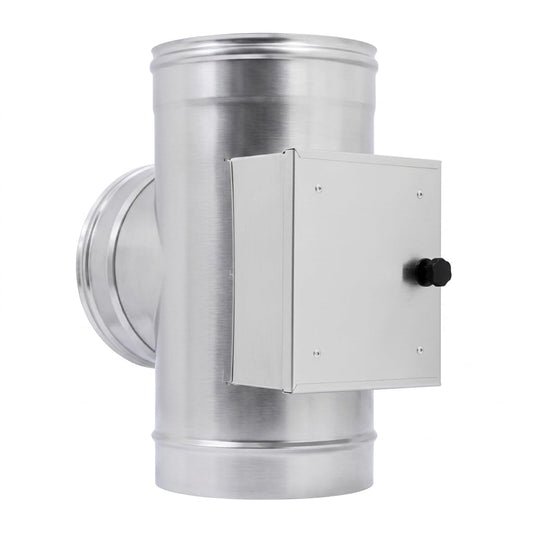 Maka Raccordo a T 90° con Camera Raccolta Incombusti per Canna Fumaria in Acciaio Inox