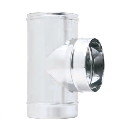 Maka Raccordo a T 87° Linea Condensazione Canna Fumaria Acciaio Inox