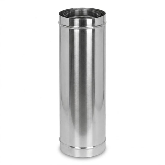 Maka Modulo Lineare 1000 mm Canna Fumaria Doppia Parete Aria Inox