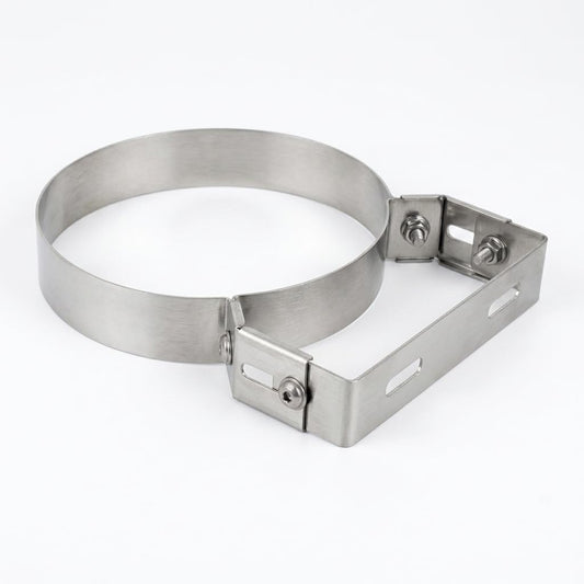 Maka Collare Pesante Regolabile per Canna Fumaria in Acciaio Inox, Fascia di Sostegno a Muro Distanza 50-80 mm