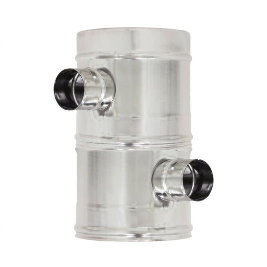 Maka Sdoppiatore Verticale Canna Fumaria Doppia Parete Aria Inox
