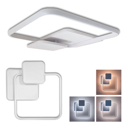 Plafoniera lampadario LED  36W /39W/48W Rotonda o quadrata , Colore Regolabile 3D