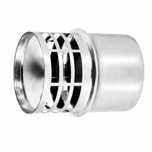 Maka Comignolo Scarico Gas, Terminale per Canna Fumaria Caldaia a Gas Metano e Gasolio, Cappello Scarico Fumi Inox