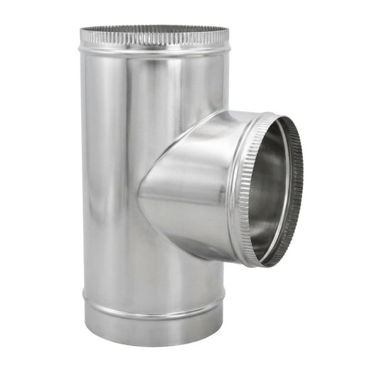 Maka Raccordo a T 90° Codino Femmina Canna Fumaria Acciaio Inox