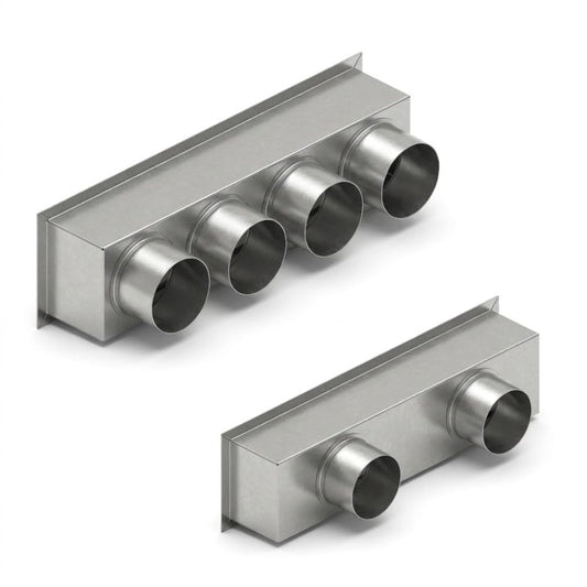Maka Plenum Inox Cassetta Distribuzione Aria con Uscite Tonde