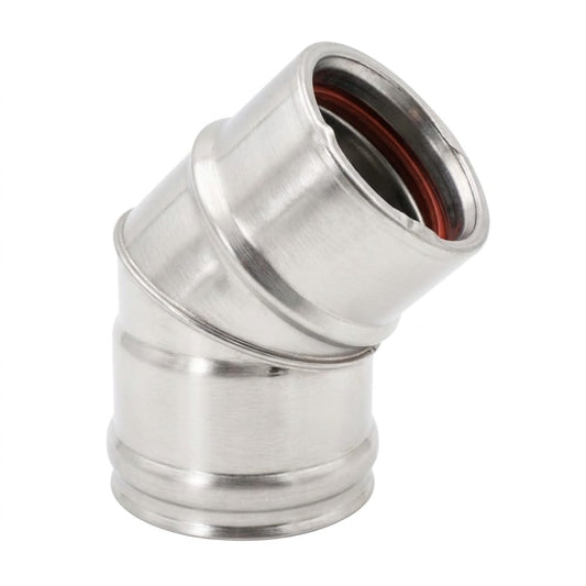 Maka Curva 30° Canna Fumaria Doppia Parete Inox