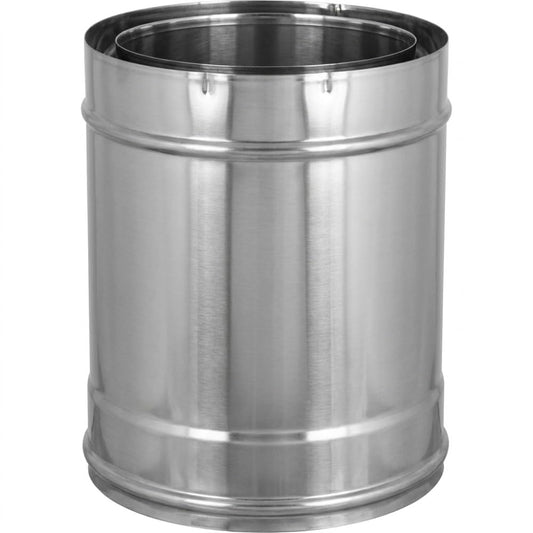 Maka Modulo Telescopico 32-42 cm Canna Fumaria Doppia Parete Aria Inox