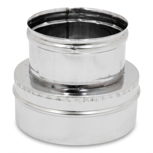 Maka Raccordo Piatto Femmina-Femmina FF Canna Fumaria Acciaio Inox