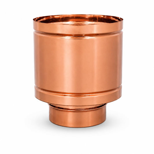 Maka Comignolo Terminale a Botte Tondo, Cappello Camino Antipioggia in Lamiera Zincata 0,6 mm, per Espulsione Fumi Legna, Metano e Gasolio