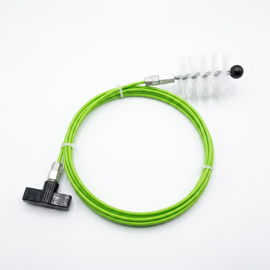 Maka Kit Pulizia Canna Fumaria Stufa a Pellet Scovolino Spazzole 80 mm Sondino 3 Metri con Impugnatura Ergonomica Spazzacamino Sonda Flessibile Snodata Spazzola Intercambiabile