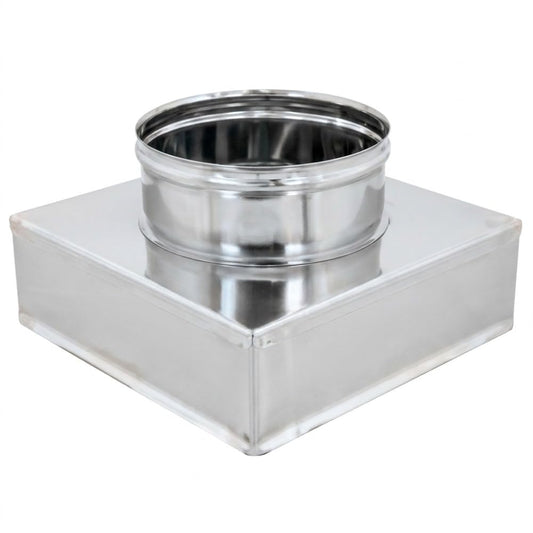 Maka Riduzione Quadra-Tonda Canna Fumaria Acciaio Inox