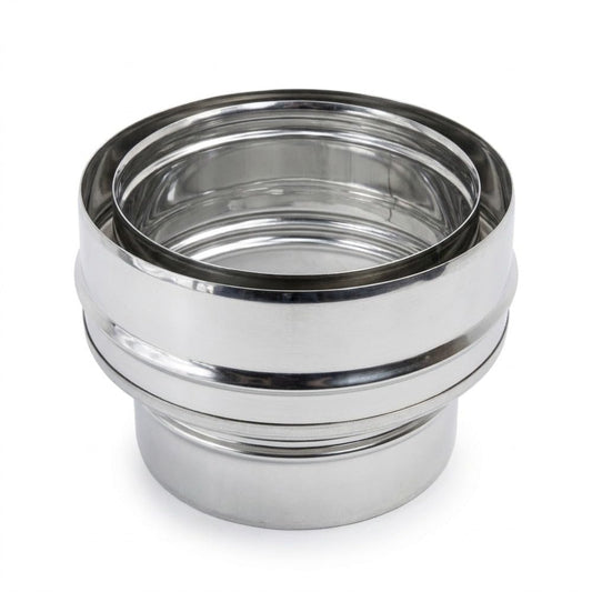 Maka Aumento Piatto Canna Fumaria Doppia Parete Aria Inox