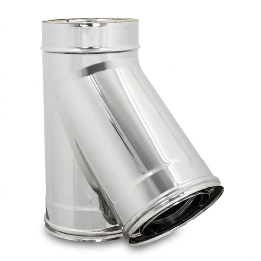 Maka Braga 135° Canna Fumaria Doppia Parete Aria Inox