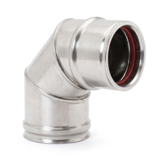 Maka Curva 90° Canna Fumaria Doppia Parete Inox