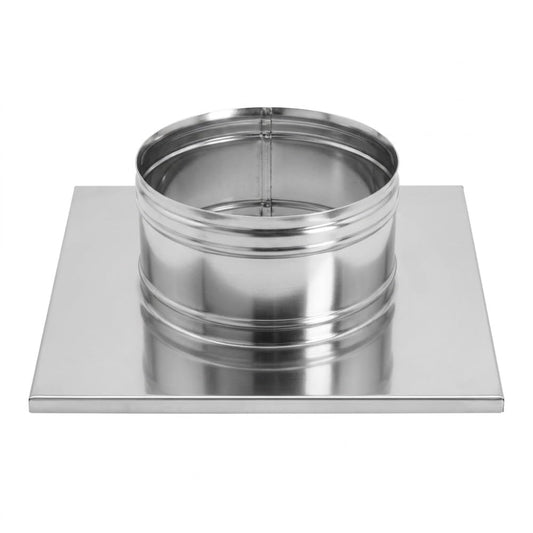 Maka Base Forata Innesto Femmina Canna Fumaria Acciaio Inox
