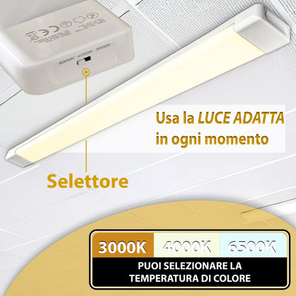 Plafoniera LED Soffitto 54W/72W, Luce Regolabile 3000K-6500K, IP20