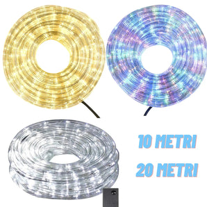 Tubo Luminoso LED 10/20m Multicolore, IP65 per Esterni - Natale e Feste