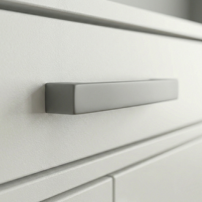 Scarpiera salvaspazio moderna 95 cm con cassetto e ante bianca cemento o rovere