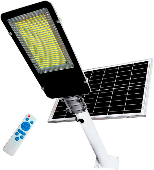 Lampione solare LED esterno 400W con telecomando e sensore IP66