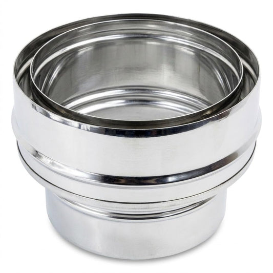 Maka Raccordo Mono-Doppia Parete Canna Fumaria Doppia Parete Aria Inox