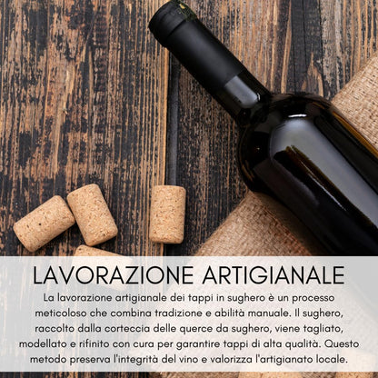 Maka Tappi in Sughero Naturale per Bottiglie di Vetro - 200 Pezzi