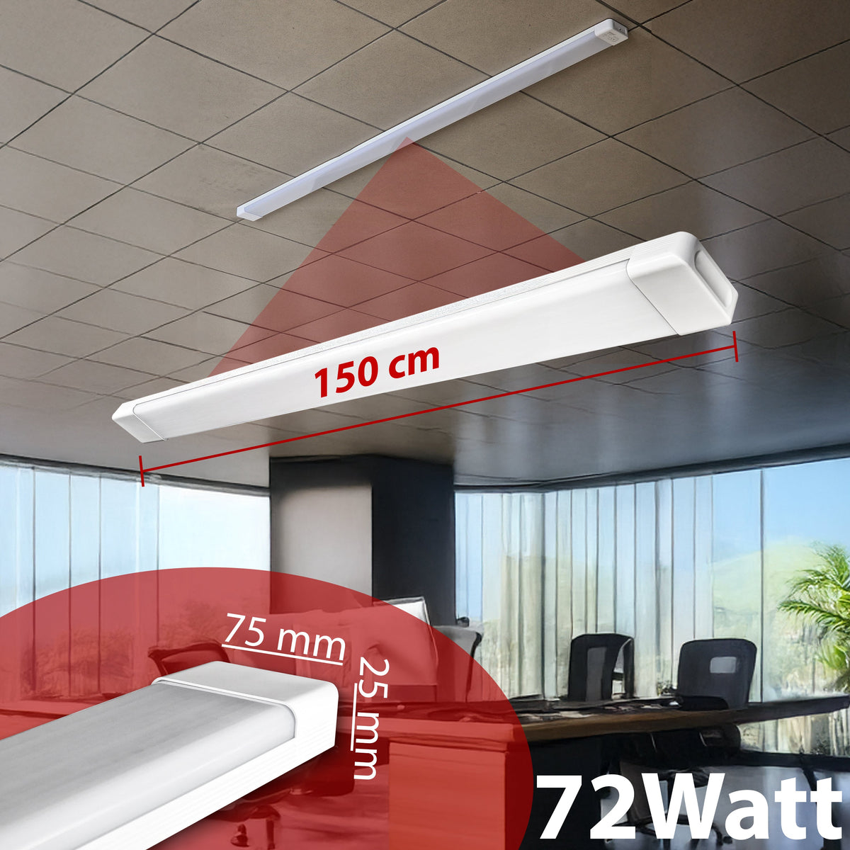 Plafoniera LED Soffitto 54W/72W, Luce Regolabile 3000K-6500K, IP20